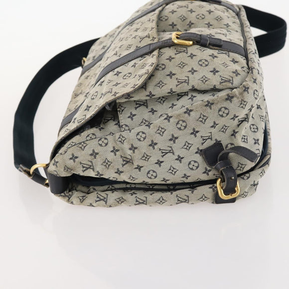 LOUIS VUITTON Monogram Mini Sac Maman Shoulder Bag Blue M42350 LV Auth BA11171