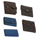 LOUIS VUITTON Epi Monogram Key Case Wallet 5 Set Blue LV Auth BA11175-1