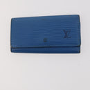 LOUIS VUITTON Epi Monogram Key Case Wallet 5 Set Blue LV Auth BA11175-2