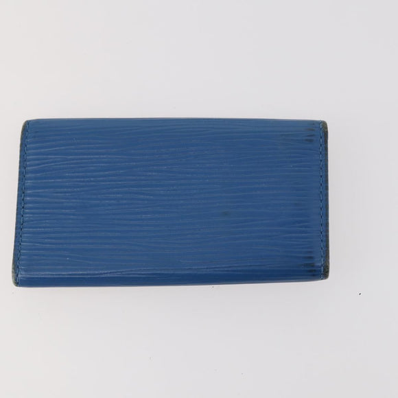 LOUIS VUITTON Epi Monogram Key Case Wallet 5 Set Blue LV Auth BA11175