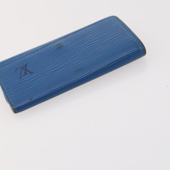 LOUIS VUITTON Epi Monogram Key Case Wallet 5 Set Blue LV Auth BA11175