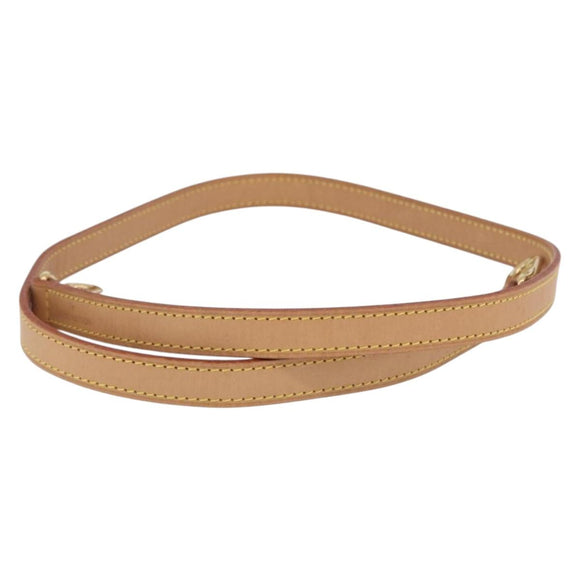 LOUIS VUITTON Shoulder Strap Leather 39.4"" Beige LV Auth BA11177