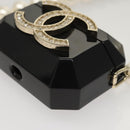 CHANEL Airpods case Shoulder plastic Black CC Auth BA1117AM-14