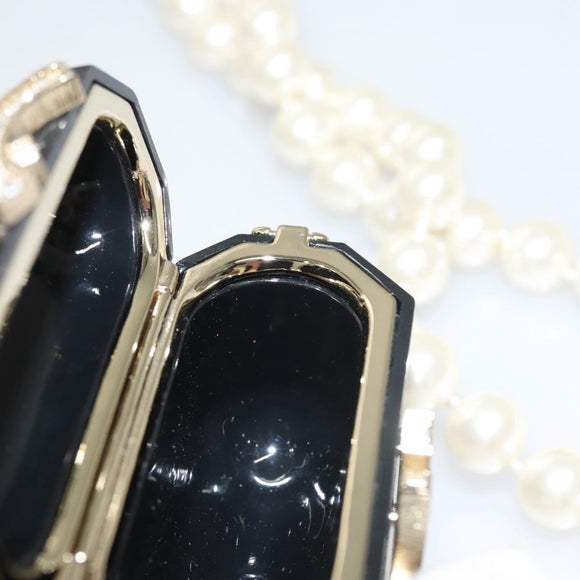 CHANEL Airpods case Shoulder plastic Black CC Auth BA1117AM