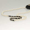 CHANEL Airpods case Shoulder plastic Black CC Auth BA1117AM-7