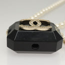 CHANEL Airpods case Shoulder plastic Black CC Auth BA1117AM-5