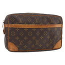 LOUIS VUITTON Monogram Compiegne 28 Clutch Bag M51845 LV Auth BA11183-1