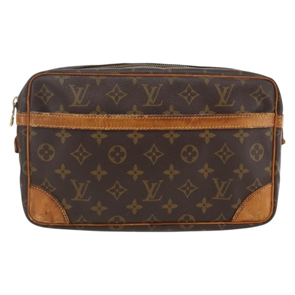 LOUIS VUITTON Monogram Compiegne 28 Clutch Bag M51845 LV Auth BA11183