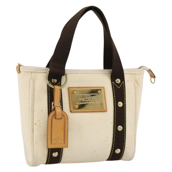 LOUIS VUITTON Antigua Cabas PM Hand Bag Red Beige M40038 LV Auth BA11190