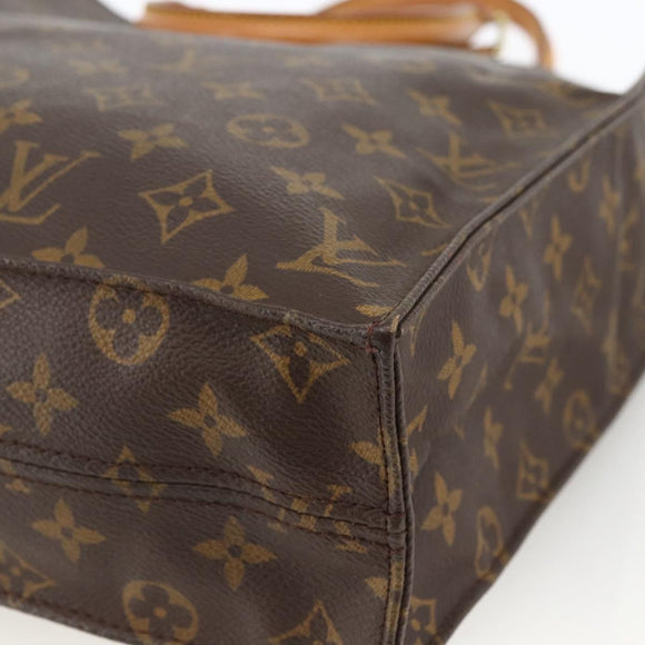 LOUIS VUITTON Monogram Sac Plat Handtas M51140 LV Auth BA11195