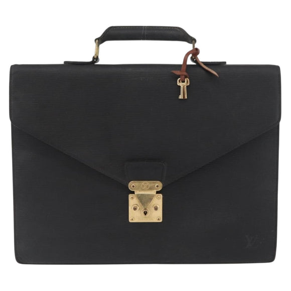 LOUIS VUITTON Epi Serviette Conseiller Aktenkoffer Schwarz M54422 LV Auth BA11197