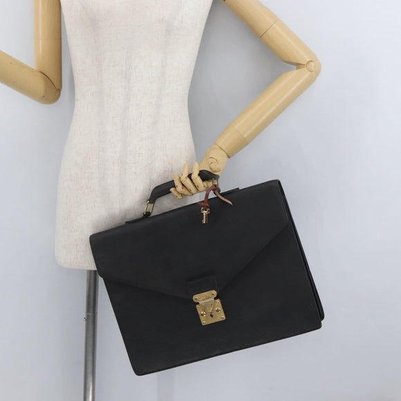 LOUIS VUITTON Epi Serviette Conseiller Aktenkoffer Schwarz M54422 LV Auth BA11197