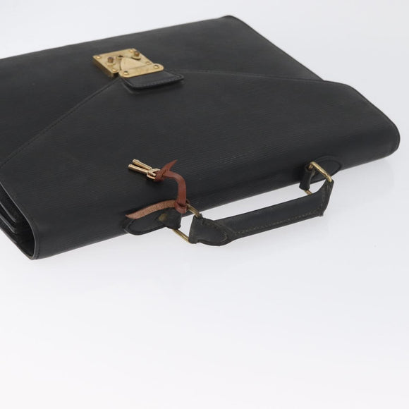LOUIS VUITTON Epi Serviette Conseiller Aktenkoffer Schwarz M54422 LV Auth BA11197