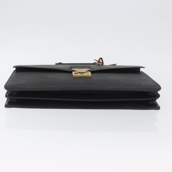 LOUIS VUITTON Epi Serviette Conseiller Aktenkoffer Schwarz M54422 LV Auth BA11197