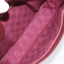 CARTIER Must Line Shoulder Bag Leather Wine Red Gold Auth BA112-12