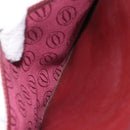 CARTIER Must Line Shoulder Bag Leather Wine Red Gold Auth BA112-22