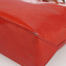 LOUIS VUITTON Monogram Vernis Reade PM Hand Bag Red Rouge M91088 LV Auth BA11201-9