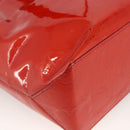 LOUIS VUITTON Monogram Vernis Reade PM Hand Bag Red Rouge M91088 LV Auth BA11201-16