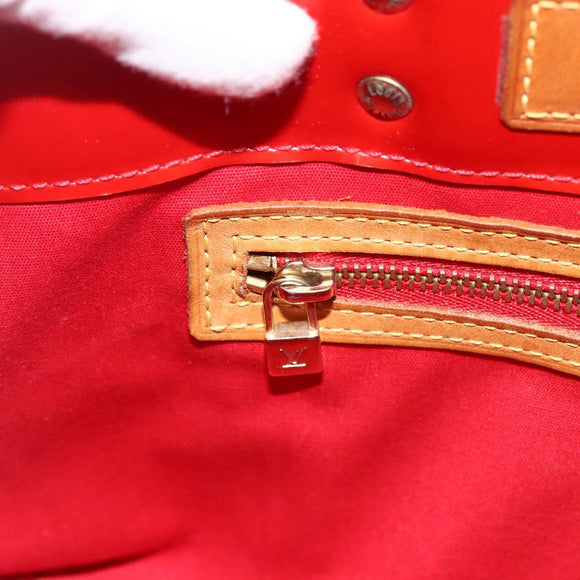 LOUIS VUITTON Monogram Vernis Reade PM Hand Bag Red Rouge M91088 LV Auth BA11201
