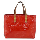 LOUIS VUITTON Monogram Vernis Reade PM Hand Bag Red Rouge M91088 LV Auth BA11201-13