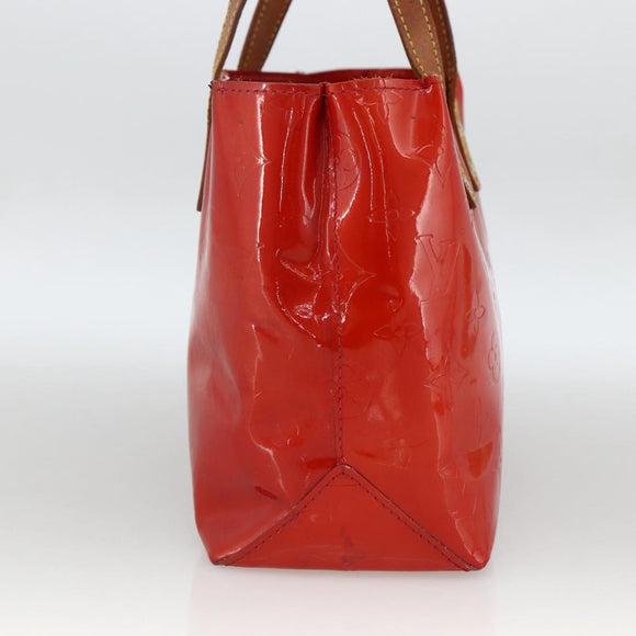 LOUIS VUITTON Monogram Vernis Reade PM Hand Bag Red Rouge M91088 LV Auth BA11201