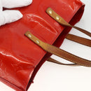 LOUIS VUITTON Monogram Vernis Reade PM Hand Bag Red Rouge M91088 LV Auth BA11201-6
