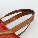 LOUIS VUITTON Monogram Vernis Reade PM Hand Bag Red Rouge M91088 LV Auth BA11201-8