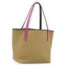 LOEWE Tote Bag Leather Beige Gold Auth BA11205-1