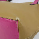 LOEWE Tote Bag Leather Beige Gold Auth BA11205-9
