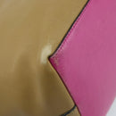 LOEWE Tote Bag Leather Beige Gold Auth BA11205-16