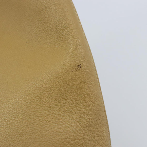 LOEWE Tote Bag Leather Beige Gold Auth BA11205