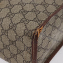 GUCCI GG Supreme Web Sherry Line Tote Bag PVC Beige Gold 211135 Auth BA11208-14