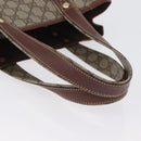 GUCCI GG Supreme Web Sherry Line Tote Bag PVC Beige Gold 211135 Auth BA11208-7