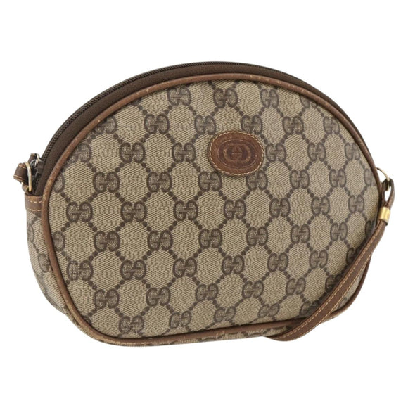 GUCCI GG Supreme Shoulder Bag PVC Beige Gold 007 983 1113 Auth BA11209