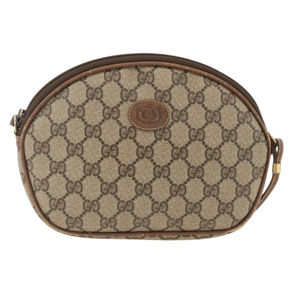 GUCCI GG Supreme Shoulder Bag PVC Beige Gold 007 983 1113 Auth BA11209