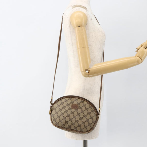 GUCCI GG Supreme Shoulder Bag PVC Beige Gold 007 983 1113 Auth BA11209