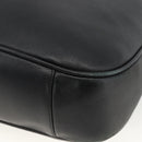 GUCCI Bamboo Shoulder Bag Leather 2way Black Gold 001 200182 1577 Auth BA11211-15
