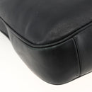 GUCCI Bamboo Shoulder Bag Leather 2way Black Gold 001 200182 1577 Auth BA11211-10