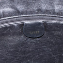 GUCCI Bamboo Shoulder Bag Leather 2way Black Gold 001 200182 1577 Auth BA11211-18