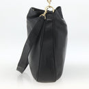 GUCCI Bamboo Shoulder Bag Leather 2way Black Gold 001 200182 1577 Auth BA11211-4