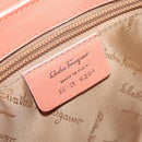 Salvatore Ferragamo Gancini Shoulder Bag Leather Pink Silver Auth BA11212-12