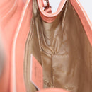 Salvatore Ferragamo Gancini Shoulder Bag Leather Pink Silver Auth BA11212-18
