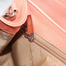 Salvatore Ferragamo Gancini Shoulder Bag Leather Pink Silver Auth BA11212-20