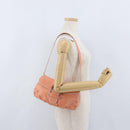 Salvatore Ferragamo Gancini Shoulder Bag Leather Pink Silver Auth BA11212-22