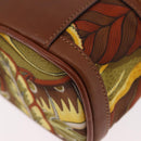 Salvatore Ferragamo Gancini Mini Vanity Pouch Nylon Yellow Gold Auth BA11214-17