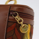 Salvatore Ferragamo Gancini Mini Vanity Pouch Nylon Yellow Gold Auth BA11214-9