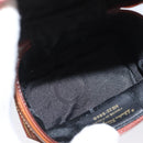 Salvatore Ferragamo Gancini Mini Vanity Pouch Nylon Yellow Gold Auth BA11214-11