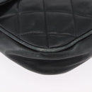 CHANEL Matelasse Chain Shoulder Bag Lamb Skin Black Gold CC Auth BA11216-9
