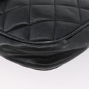 CHANEL Matelasse Chain Shoulder Bag Lamb Skin Black Gold CC Auth BA11216-16