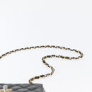 CHANEL Matelasse Chain Shoulder Bag Lamb Skin Black Gold CC Auth BA11216-8